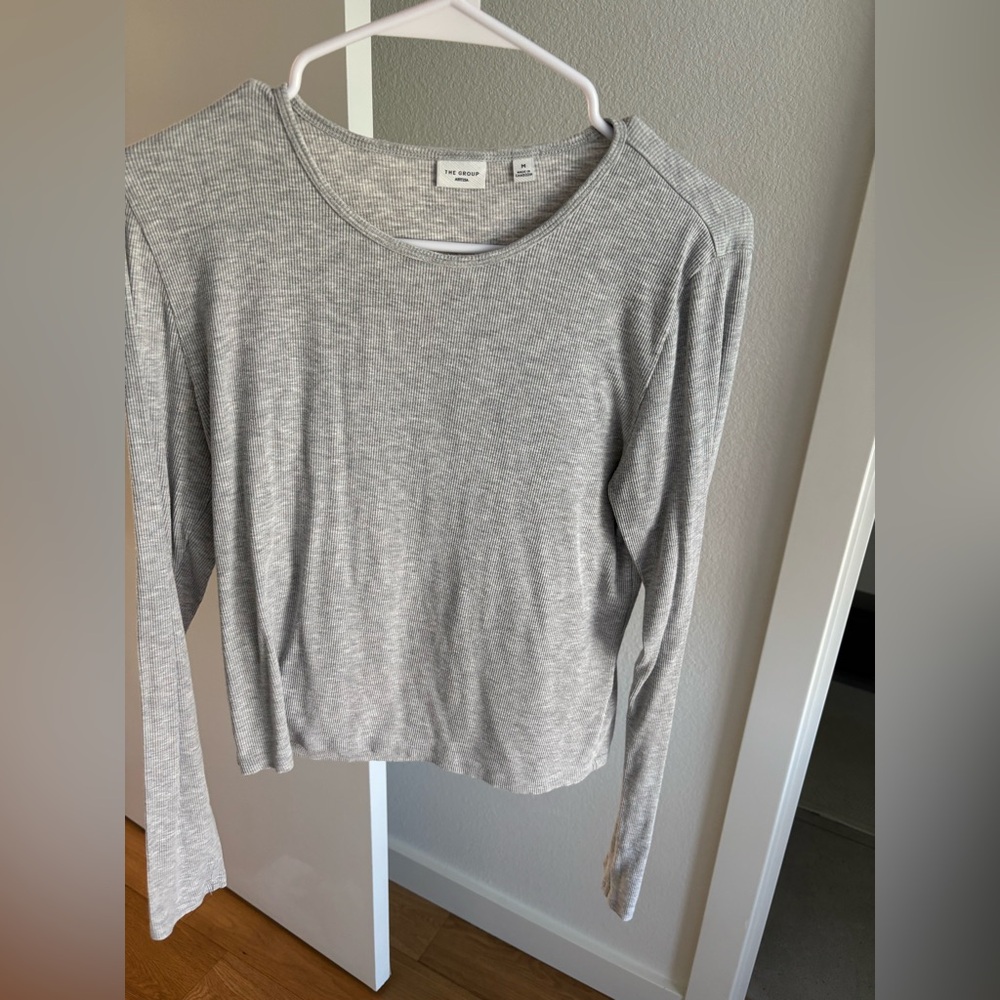 The Group Gray Ribbed Aritzia Long Sleeve